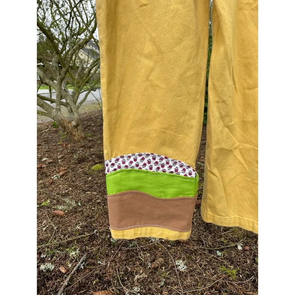 Small Upcycled Urban Outfitters Whimsical Jumpsuit Coveralls - Picture 7 of 8